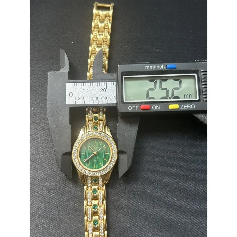 Colleen Lopez Green Dial Gold Tone Women’s Quartz Watch